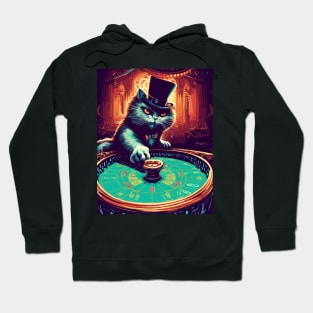 Cat roulette gambling meme Hoodie